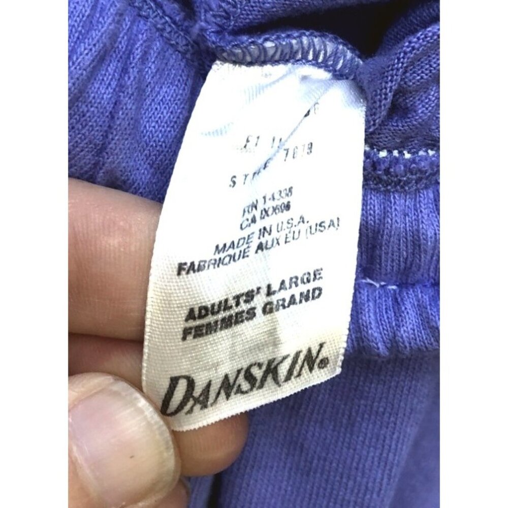 Vintage NOS w Tag Danskin Sportwear Womens Relaxed Fit Athletic Pants Blue Sz L - Picture 4 of 6